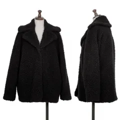 バレンシアガBALENCIAGA 襟着脱２wayボアジャケット 黒36のサムネイル