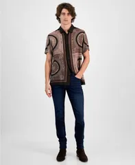 ゲス メンズ ボトムス デニムパンツ テーパードフィット ジーンズ GUESS Mens Eco Slim Tapered Fit Jeans Ringer Wash Indigo インディゴのサムネイル