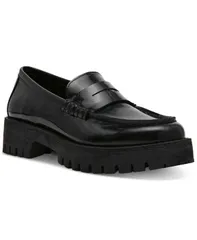 スティーブ マデン レディース シューズ パンプス ローファー Steve Madden Womens Langsten LugSole Tailored Loafers Black Box ブラックのサムネイル