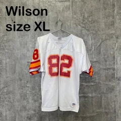 【T-1870】Wilson ウィルソン NFL タンパベイ・バッカニアーズ 82 ゲームシャツ ユニフォーム YOUTH XL USA古着 ホワイト 白のサムネイル
