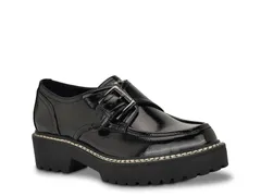 カルバンクライン レディース シューズ スリッポン・ローファー プラットフォーム ローファー Calvin Klein Saundee Platform Loafer Black Crinkle Paのサムネイル
