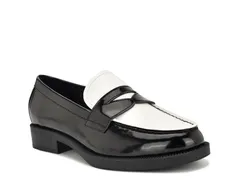 ナインウェスト レディース シューズ スリッポン・ローファー Nine West Berg Loafer BlackWhite Patent Synthetic ホワイトのサムネイル