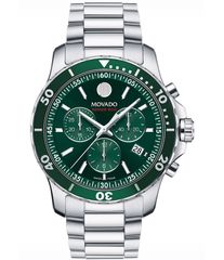 モバド レディース アクセサリー 腕時計 Movado Series 800 SilverTone Quartz Chronograph Movement Watch Green グリーン