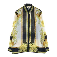 VERSACE (ヴェルサーチ) メデューサ 総柄プリント長袖シャツ ポリエステル ブラック/ホワイト/ゴールド 1001360 1A01219のサムネイル
