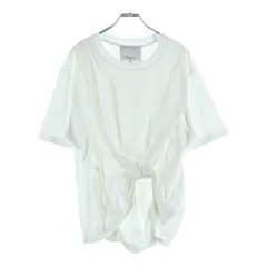 3.1 Phillip Lim (スリーワンフィリップリム) Short Sleeve Draped Cotton Jersey T-Shirt ドレープ 半袖Tシャツ カットソー コットン ホワイト E231-1528COJのサムネイル
