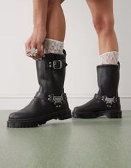 닥터 마틴 여성 신발 부츠 레인 부츠 Dr Martens Anistone Hi boots Black 블랙