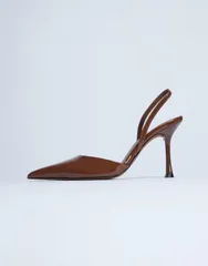 トップショップ レディース シューズ パンプス ヒール Topshop Angel heeled pumps in tan patentAN タンのサムネイル