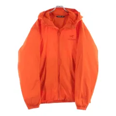 ARC'TERYX (アークテリクス) ロゴ ナイロン フーディー ジャケット ジップアップ パーカー ブルゾン アウター #M オレンジのサムネイル