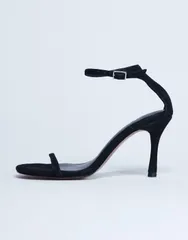 トップショップ レディース シューズ サンダル スエード ヒール Topshop Alexi real suede 2 part heeled sandals Black ブラックのサムネイル