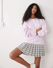 モンキ レディース トップス Tシャツ Monki Aster long sleeve top with side slits in light Pink ピンクのサムネイル