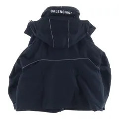 BALENCIAGA (バレンシアガ) 16AW ナイロン コットン フーデッド ジャケット スウィング パーカー ブルゾン #34 ブラック 517990のサムネイル