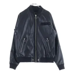 DIESEL (ディーゼル) ジップアップ ライダースジャケット ブラック A62226170のサムネイル