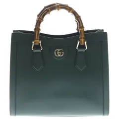 GUCCI (グッチ) ダイアナ バンブー 2WAYハンドバッグ ショルダーバッグ トートバッグ モスグリーン レザー 853226 ゴールド金具のサムネイル
