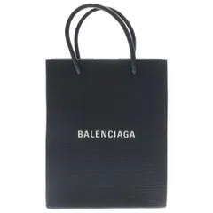 BALENCIAGA (バレンシアガ) ショッピング フォンフォルダー レザー 2WAY ハンド ショルダー バッグ シルバー金具 ブラック 693805のサムネイル