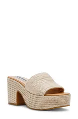 スティーブ マデン レディース シューズ ヒール プラットフォーム サンダル Steve Madden Trippy Platform Sandal Naturalのサムネイル