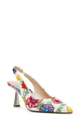 ベッツィジョンソン レディース シューズ ヒール Betsey Johnson Clark Slingback Pointed Toe Pump Bright Multi マルチカラーのサムネイル