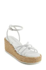 ダナ キャラン ニューヨーク レディース シューズ ヒール プラットフォーム サンダル DKNY Cyrilla Wedge Platform Sandal White ホワイトのサムネイル