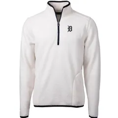 カッターアンドバック メンズ アウター ジャケット・ブルゾン フリース Mens Cutter Buck WhiteNavy Detroitigers Cascadeco Sherpa Fleeceのサムネイル