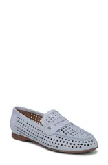 ナチュライザー レディース シューズ ブーツ・レインブーツ ローファー Naturalizer Bloom Perforated Penny Loafer Ice Blue ブルーのサムネイル