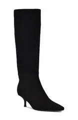 ナインウェスト レディース シューズ ブーツ・レインブーツ ヒール Nine West Havier Knee High Kitten Heel Boot Black ブラックのサムネイル