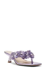 ベッツィジョンソン レディース シューズ ヒール サンダル Betsey Johnson Lesli Kitten Heel Sandal Purple パープルのサムネイル
