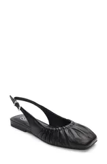アッシュ レディース シューズ パンプス ギャザー Ash Bibi Ruched Square Toe Slingback Flat Black ブラックのサムネイル