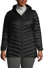 ランズエンド レディース アウター ジャケット・ブルゾン ダウン Lands End Ultralight Packable Down Jacket Black ブラックのサムネイル