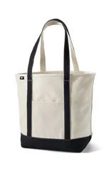ランズエンド レディース バッグ Lands End Open Top Canvas Tote Bag NaturalBlack ブラックのサムネイル