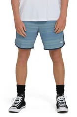 ビラボン メンズ ボトムス ハーフパンツ・ショーツ ショートパンツ Billabong Surftrek Transit Elastic Waist Hybrid Shorts Mid Blue ブルのサムネイル