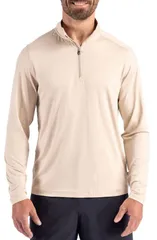 カッターアンドバック メンズ アウター パーカー・スウェット ハーフジップ Cutter Buck Coastlinepicomfort Half Ziperformance Pullover Wheのサムネイル
