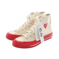プレイコムデギャルソン PLAY COMME des GARCONS スニーカー PLAY COMME des GARCONS × CONVERSE AZ-K124-001-210 ホワイト/レッド キャンバス スニーカー メンズ 未使用のサムネイル