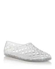 ジェフリー キャンベル レディース シューズ スリッポン・ローファー Jeffrey Campbell Womens Jellz Caged Slip On Shoes Clear Silver シルのサムネイル