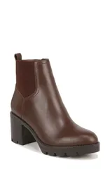 ナチュライザー レディース シューズ ブーツ・レインブーツ ヒール Naturalizer Verney Block Heel Waterproof Bootie Chocolate Leatherのサムネイル
