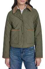 リーバイス レディース アウター ジャケット・ブルゾン キルティング Levis Quilted Barn Jacket Olive オリーブのサムネイル