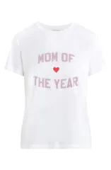 フェイバリット ドーター レディース トップス Tシャツ グラフィック Favorite Daughter Mom of the Year Graphic TShirt White W Wisteriのサムネイル