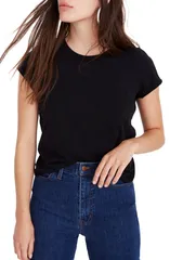 メイドウェル レディース トップス Tシャツ ヴィンテージ Madewell Northside Vintage Tee True Black ブラックのサムネイル