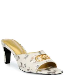 ダナキャラン レディース シューズ サンダル プリントール Donna Karan Byrony Metallic Leopard Print Slide Dressandals Leopard アニのサムネイル