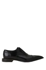 ランバン メンズ シューズ オックスフォード ブローグ レザー Lanvin Brogue Oxford Shoe In Shiny Leather Black ブラックのサムネイル