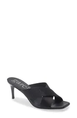 ペドロガルシア レディース シューズ ヒール サンダル Pedro Garcia Idonna Crystal Studded Sandal Black Satin ブラックのサムネイル
