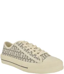 ゲス レディース ボトムス カジュアルパンツ プリント スニーカー レース ロゴ Guess Carey Logo Printed Fabric LaceUp Sneakers Medium Greyのサムネイル