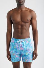 Chubbies Men's Swim Trunks - The Flock Parties 55-Inch Swim Trunks - Turquoise Aqua