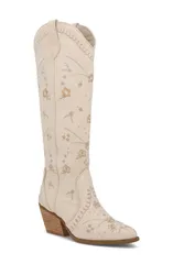 ミアリミテッドエディション レディース シューズ ブーツ・レインブーツ 刺繍 MIA Limitedition Dyani Embroidered Knee High Western Boot Bonのサムネイル