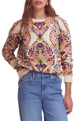 ボーデン レディース アウター パーカー・スウェット プリント シャツ Boden Rosa Print Sweatshirt Multi Enchanted Gardenia マルチカラー