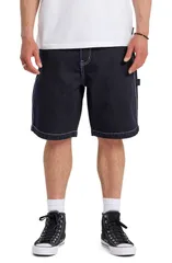 クイックシルバー メンズ ボトムス デニムパンツ ショートパンツ コットン Quiksilver Baggy Fit Cotton Denim Cargo Shorts Indigo Rinse インのサムネイル