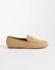スティーブ マデン レディース シューズ スリッポン・ローファー Steve Madden Ridgeviewoven loafers inatural raffia Nat Raffiaのサムネイル