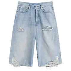アクネ ストゥディオズ メンズ ボトムス ハーフパンツ・ショーツ ショートパンツ デニム Acne Studios Judda Rippedenim Shorts Light Blue ブルーのサムネイル