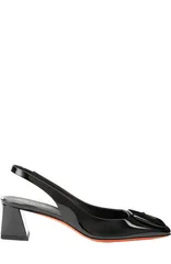 サントーニ レディース シューズ パンプス Santoni Womens Lemon Patent Sling Back Black ブラックのサムネイル
