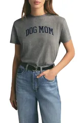 フェイバリット ドーター レディース トップス Tシャツ Favorite Daughter Dog Mom TShirt Heather Grey W Na グレーのサムネイル
