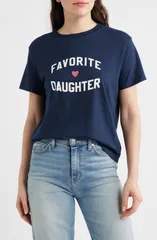 フェイバリット ドーター レディース トップス Tシャツ グラフィック The Favorite Daughter Graphic TShirt Navy ネイビーのサムネイル