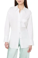 ヴィンス レディース トップス シャツ コットン Vince Oversize Cotton ButtonUp Shirt Optic White ホワイトのサムネイル